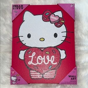 🆕 Hello Kitty Wall Art with Heart Design Love